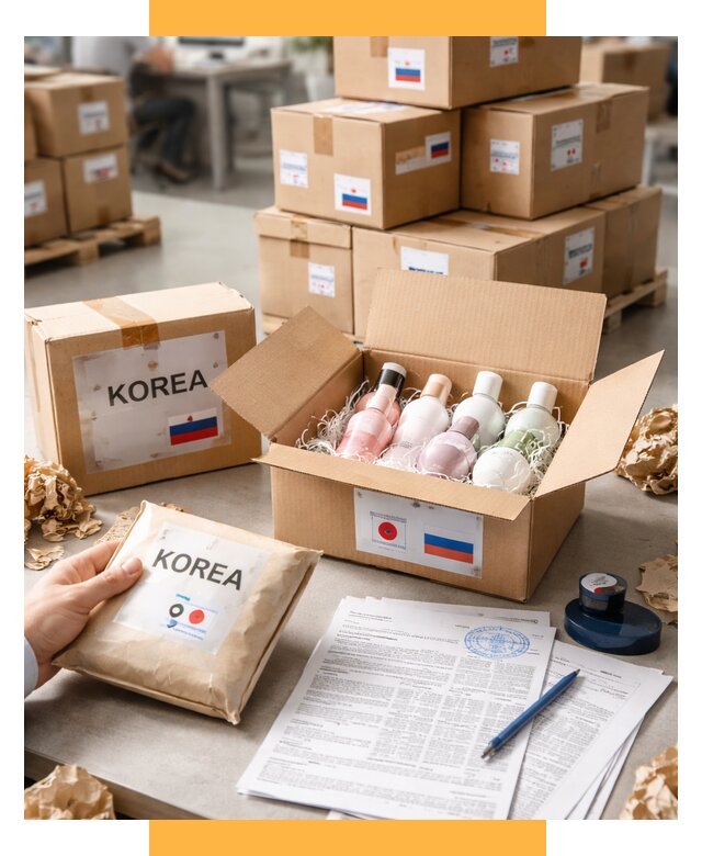 Доставка косметики из Кореи от 8715 р. под ключ | СетСервис-Кчк